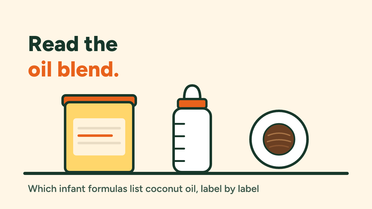 Baby formula and coconut allergy: which formulas list coconut oil, label by label