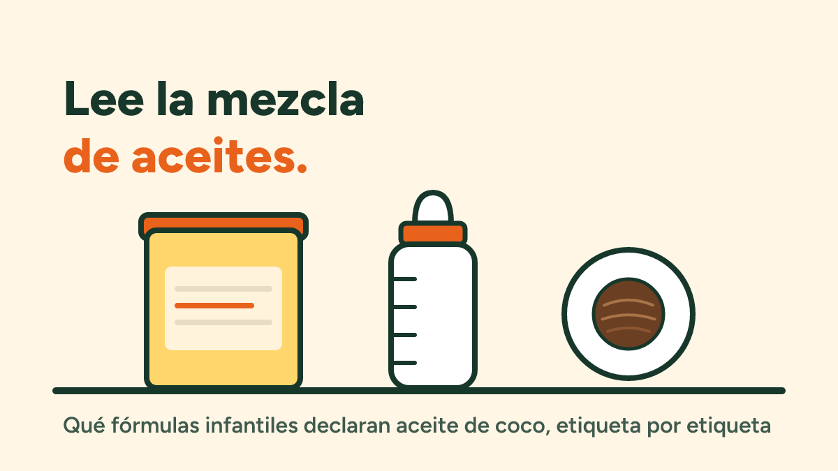 Fórmula infantil y alergia al coco: qué fórmulas declaran aceite de coco, etiqueta por etiqueta