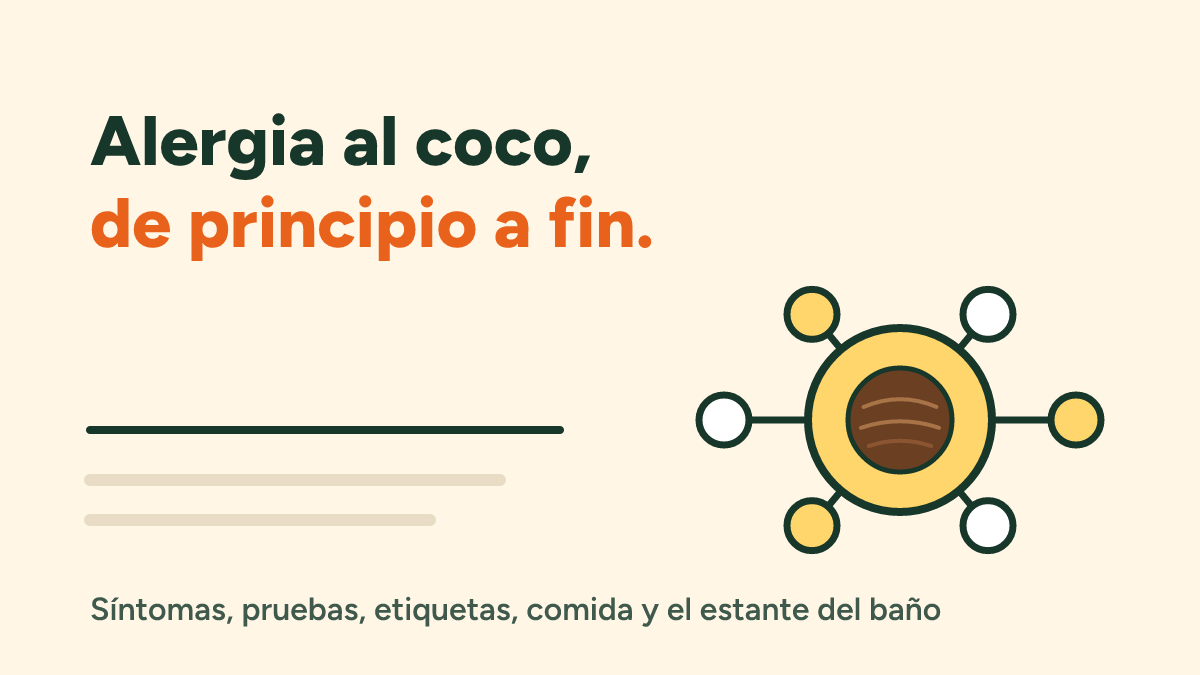Alergia al coco: guía completa de síntomas, pruebas y qué evitar