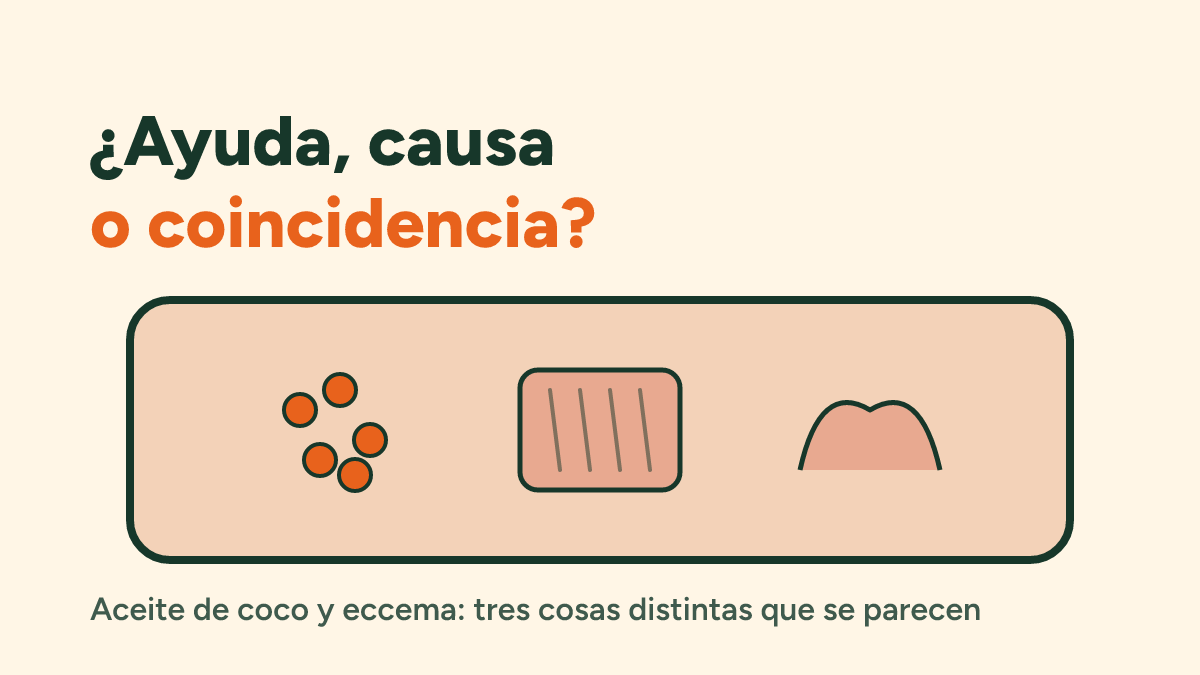 Coco y eccema: cuándo el aceite de coco ayuda, cuándo es la causa y cómo distinguirlo