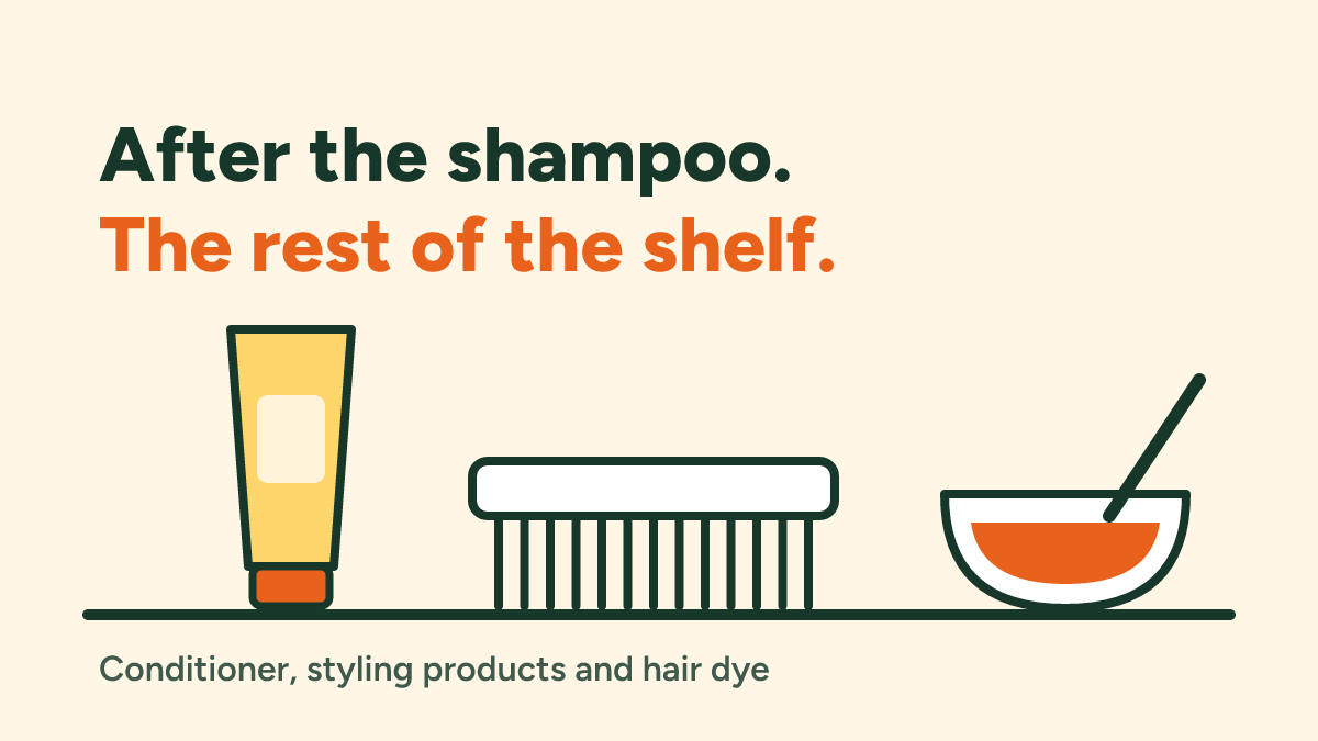 Conditioner, styling products and hair dye with a coconut allergy
