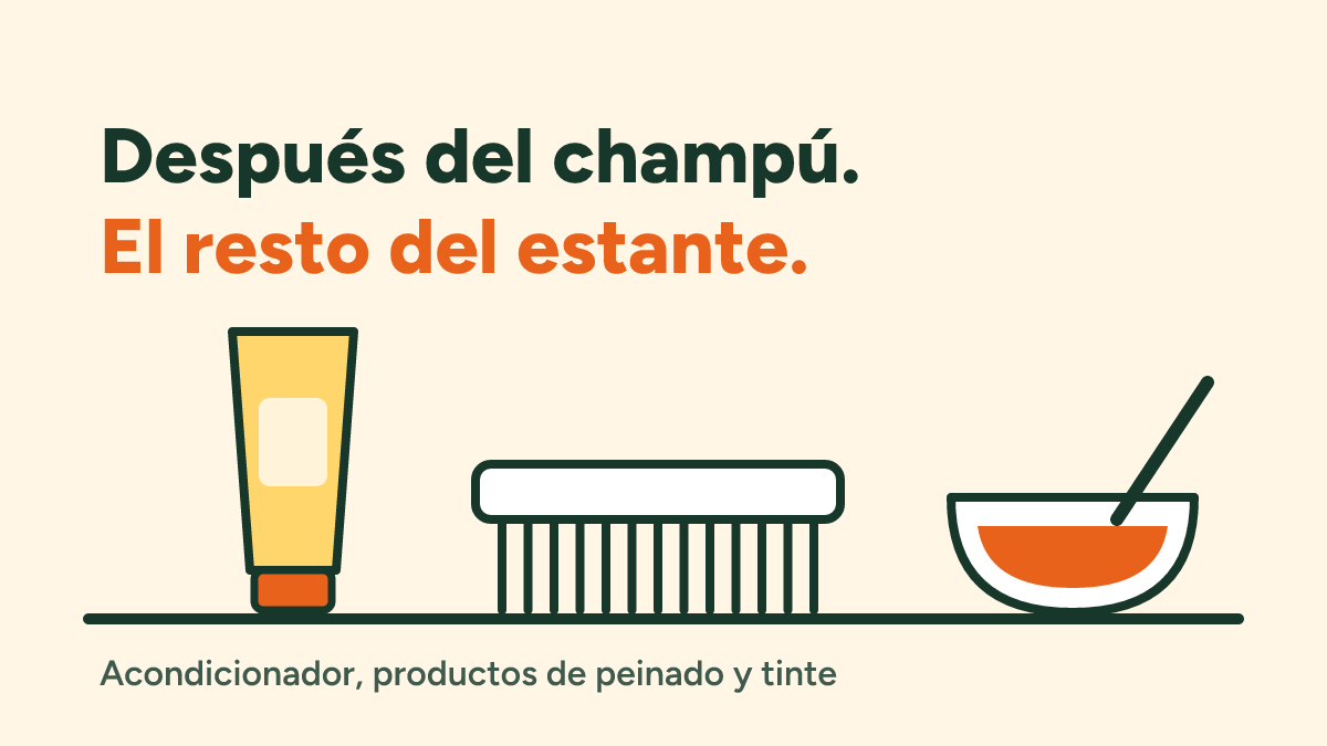 Acondicionador, productos de peinado y tinte con alergia al coco