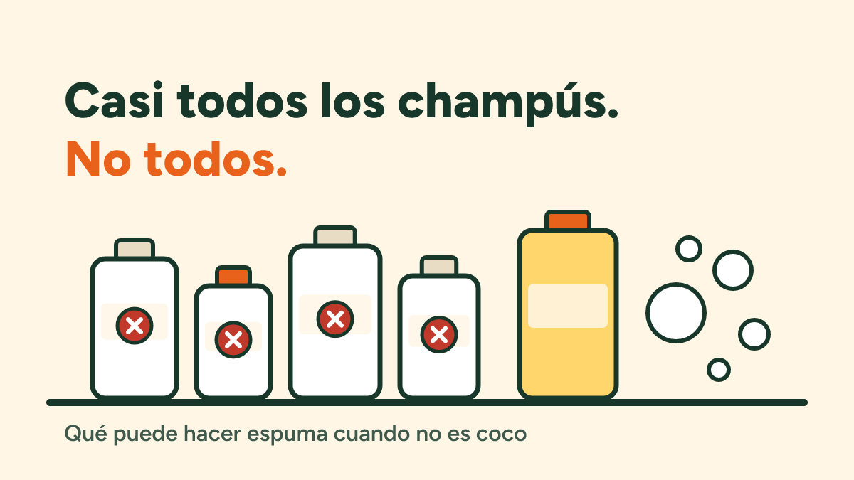 Cómo encontrar un champú sin coco: qué más puede hacer espuma