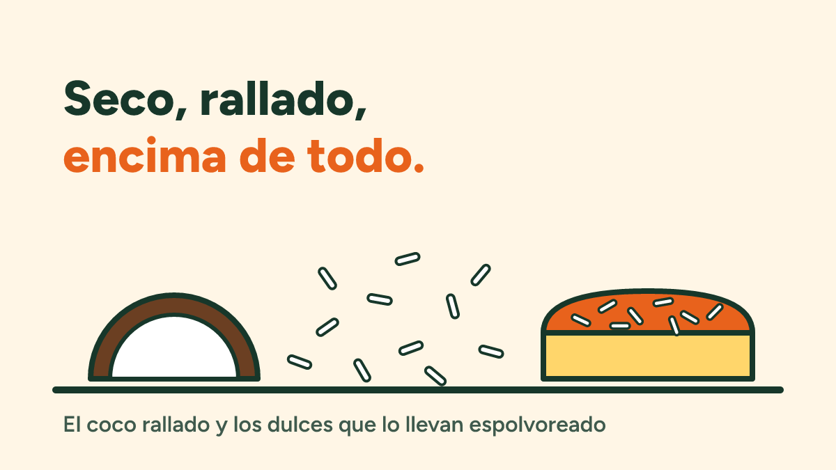 Alergia al coco rallado: el coco seco, los dulces que lo llevan y los sulfitos
