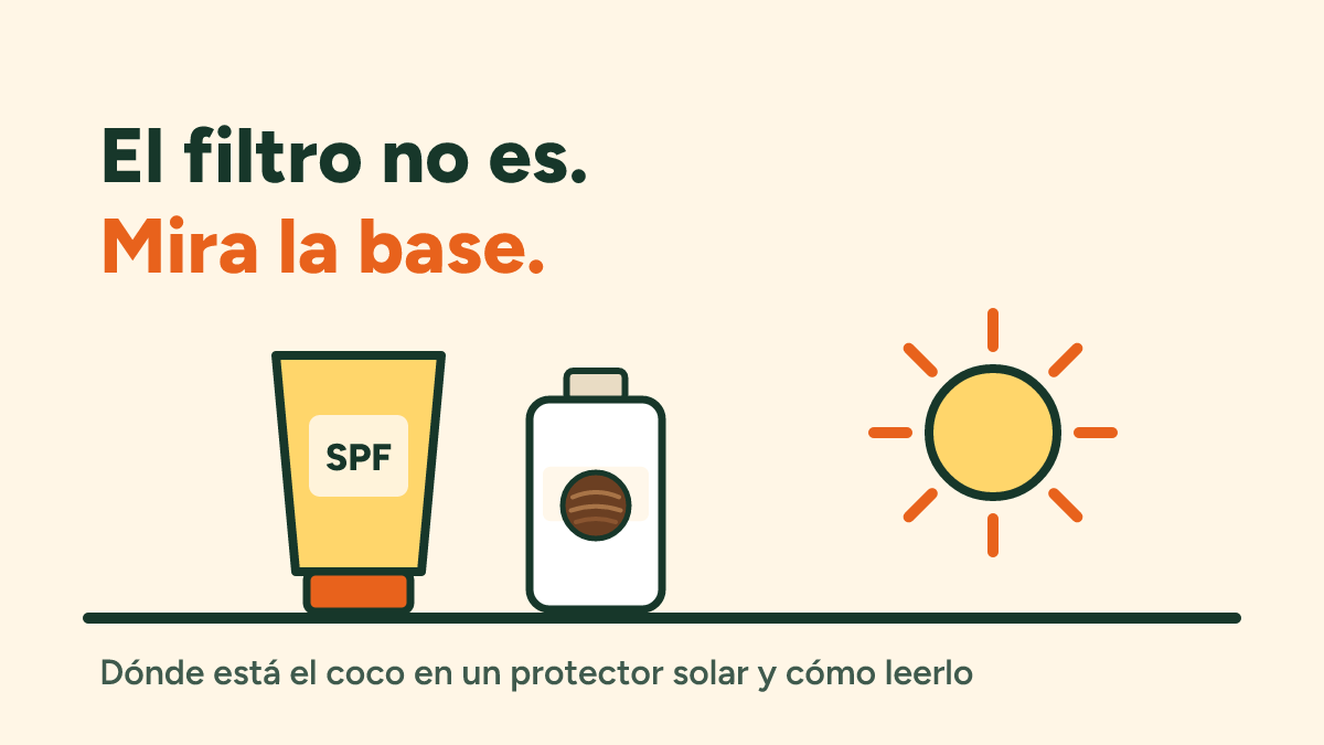 Protector solar y alergia al coco: es la base, no el filtro